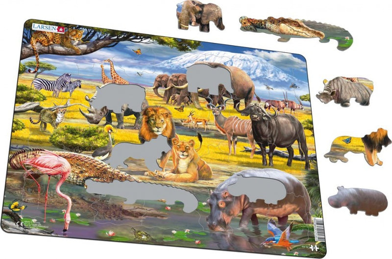 Larsen Legpuzzel Dieren - Afrikaanse Savanne, 43st.