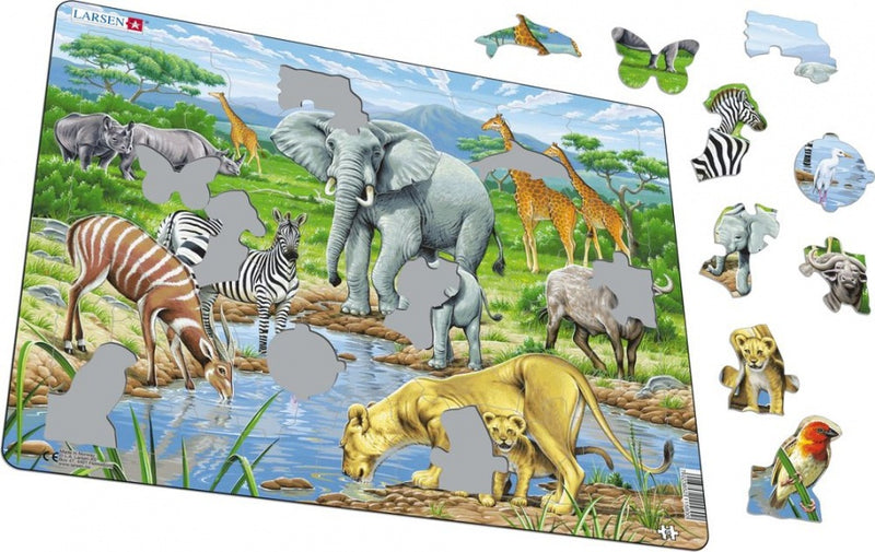 Larsen Legpuzzel Dieren - Afrikaanse Savanne, 65st.