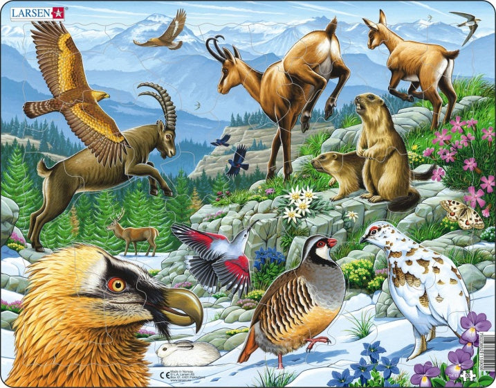 Larsen Legpuzzel Dieren - Alpen, 55st.