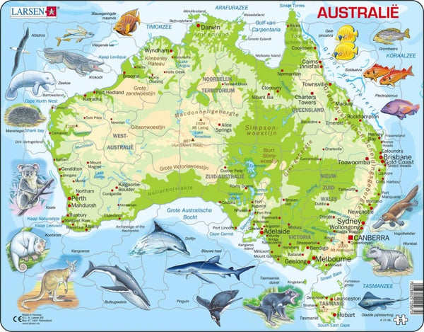 legpuzzel Maxi Australië junior karton 64 stukjes