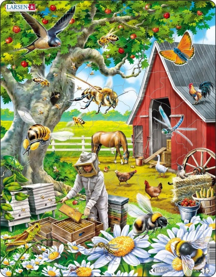 legpuzzel Maxi de imker bij de bijen 53 stukjes