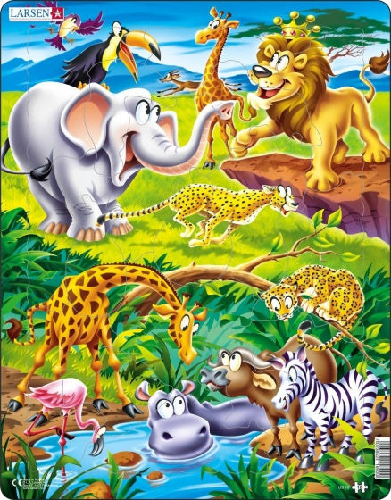 legpuzzel Maxi Safari junior karton 18 stukjes