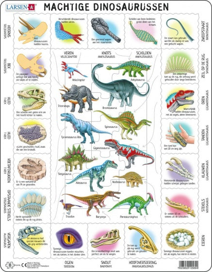 legpuzzel Machtige Dinosaurussen junior 35 stukjes