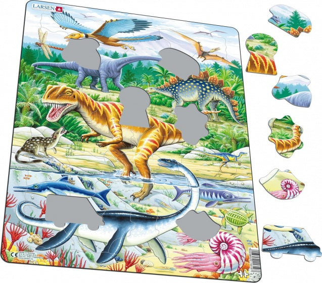 legpuzzel Maxi Dinosauriërs junior karton 35 stukjes