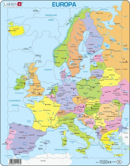 Larsen Legpuzzel Kaart Europa, 37st.