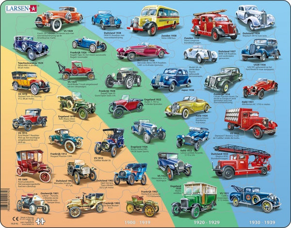 legpuzzel Maxi Historie Auto's junior 42 stukjes