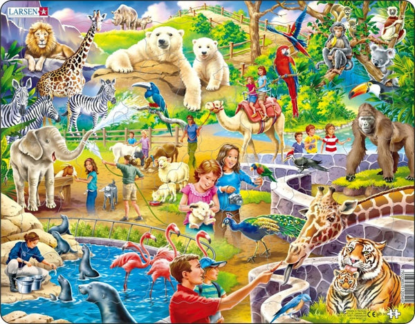 Larsen Legpuzzel Dieren - In de Dierentuin, 48st.
