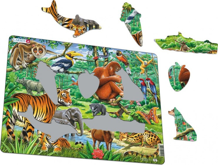 legpuzzel Maxi Jungle junior karton 20 stukjes