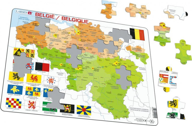 Larsen Legpuzzel Kaart Belgie, 48st.