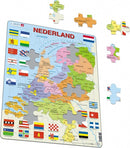 Larsen Legpuzzel Kaart Nederland met Provincies en Vlaggen, 48st.
