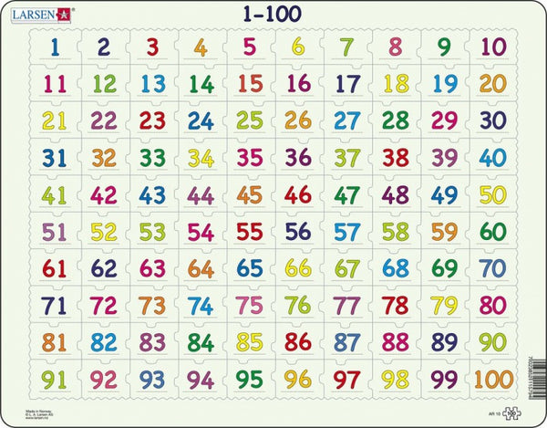 Larsen Legpuzzel Leren Rekenen Getallen 1-100, 100st.