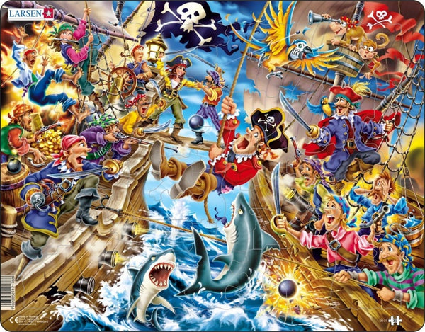 legpuzzel Maxi piratengevechten 39 stukjes