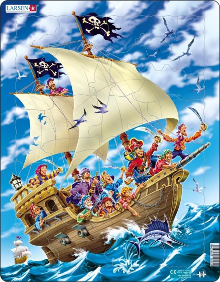 Larsen Legpuzzel Het Piratenschip , 30st.