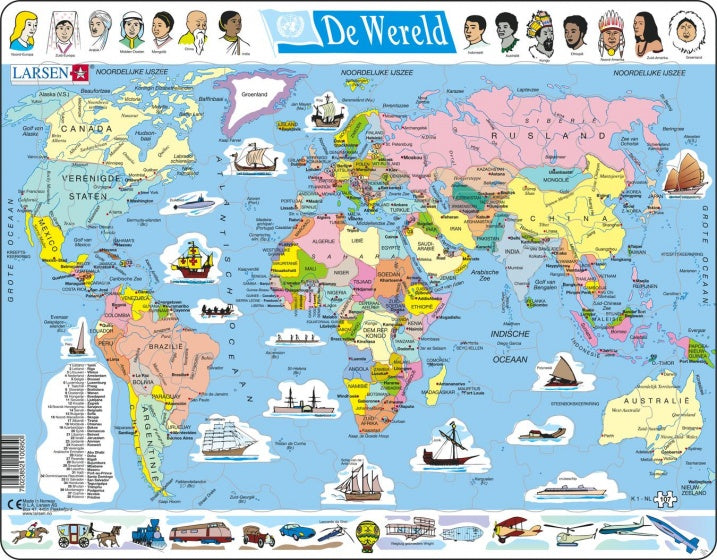 legpuzzel Maxi Wereld 107 stukjes