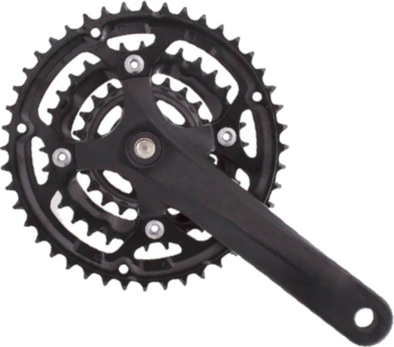 crankset FM-628 CNC 44/32/22T 170 mm aluminium zwart