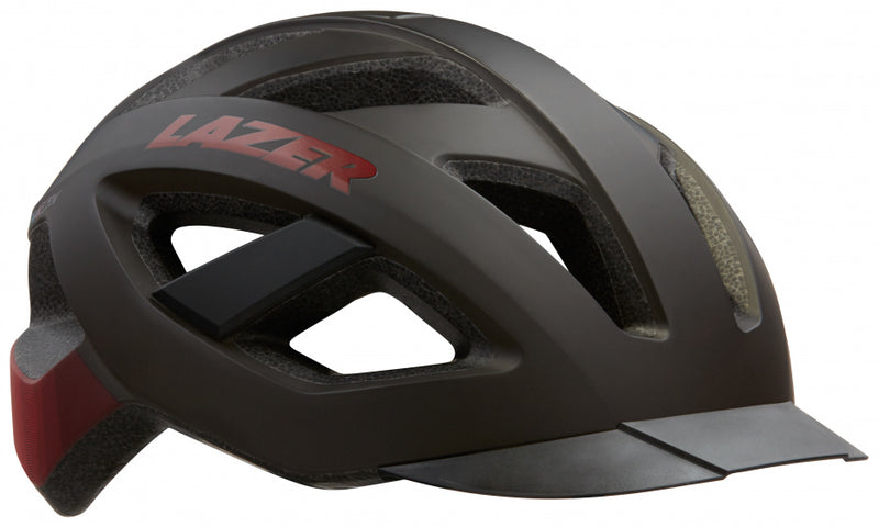 fietshelm Cameleon unisex zwart/rood maat 52-56 cm