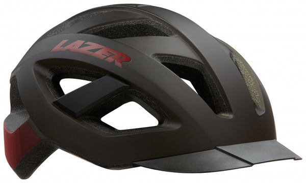 fietshelm Cameleon unisex zwart/rood maat 58-61 cm