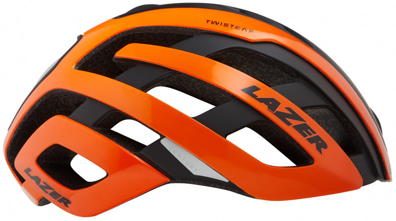 fietshelm Century led unisex oranje/zwart maat 52-56 cm
