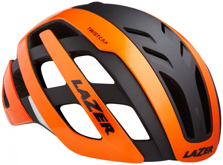 fietshelm Century led unisex oranje/zwart maat 52-56 cm