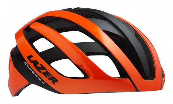 fietshelm Genesis unisex oranje/zwart maat 52-56 cm