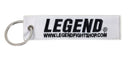 sleutelhanger Slogan 13 x 3 cm wit