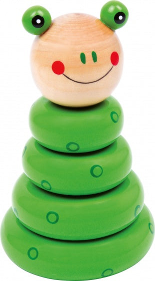 stapelspel kikker 13 cm hout groen