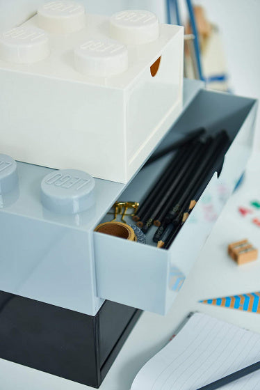 Opberglade Lego brick 8 zwart