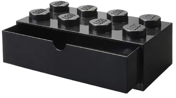 Opberglade Lego brick 8 zwart