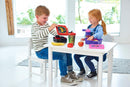 lunchset Friends meisjes 17 x 13,5 cm pp roze/paars 2-delig