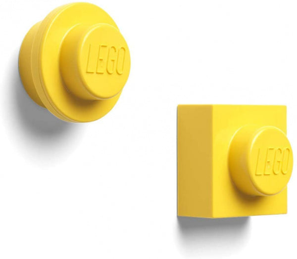 magneten 4,7 cm ABS/metaal geel 2 stuks