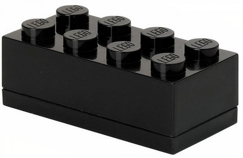 mini-opbergsteen 8 noppen 4,6 x 9,2 cm polypropeen zwart