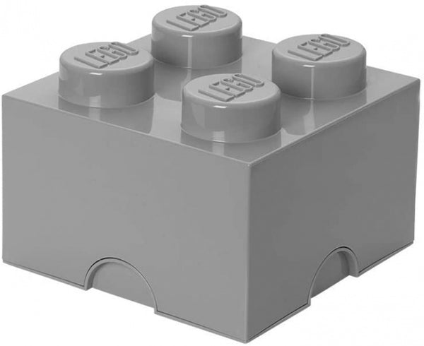 opbergsteen 4 noppen 25 x 18 cm polypropeen lichtgrijs