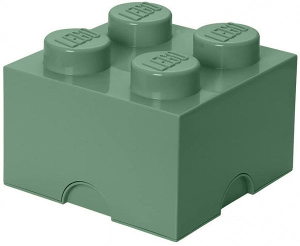 opbergsteen 4 noppen 25 x 18 cm polypropeen olijfgroen