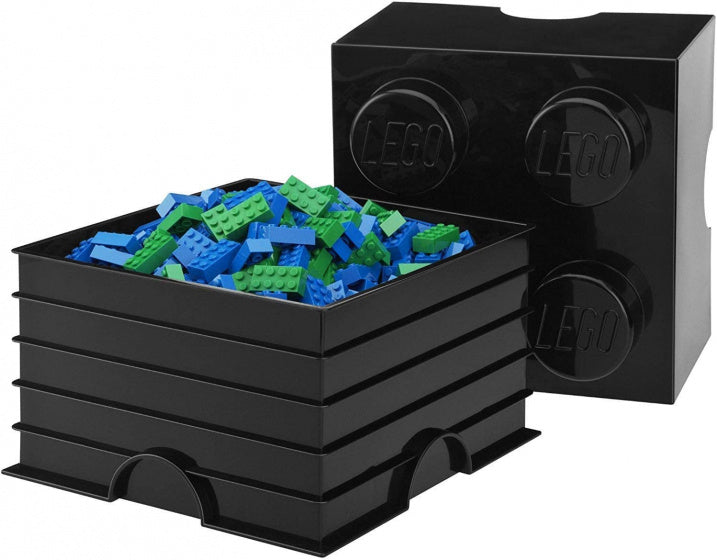 Opbergbox LEGO - brick 4 zwart - LEGO License
