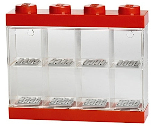 vitrine 8 mini-figuren 19,1 x 18,4 cm polypropyleen rood