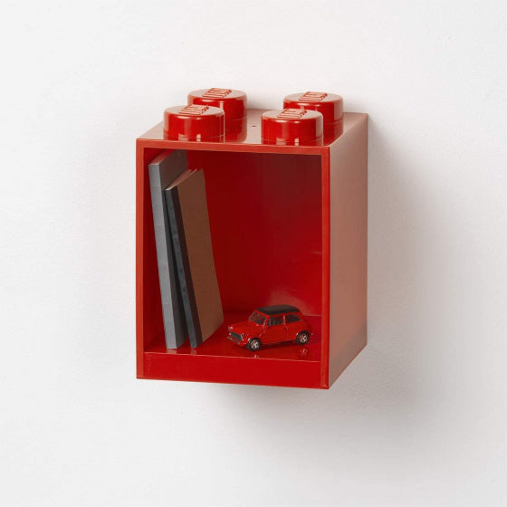 wandschap 4 noppen Iconic 16,1 x 21,2 cm polypropyleen rood