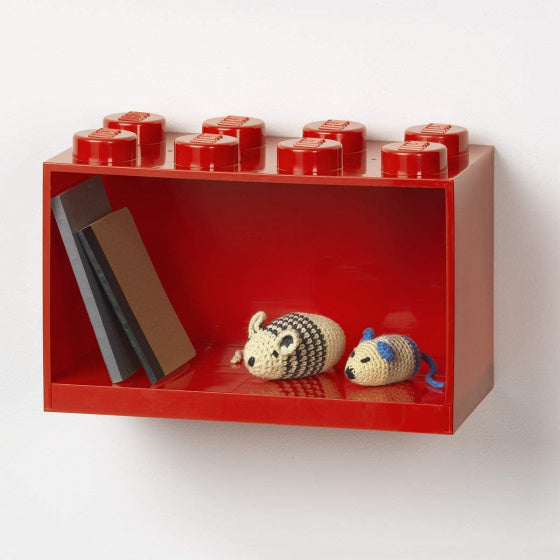 wandschap 8 noppen Iconic 31,8 x 21,1 cm polypropyleen rood