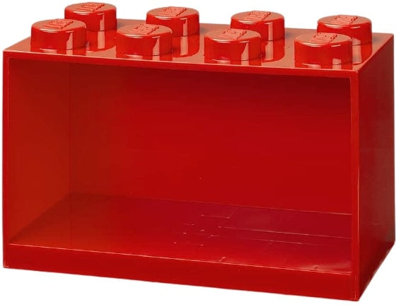 wandschap 8 noppen Iconic 31,8 x 21,1 cm polypropyleen rood
