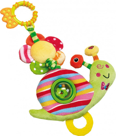 knuffel Multiplay junior 30 cm polyester rood/groen