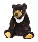 knuffelbeer junior 26 cm pluche zwart/bruin/wit