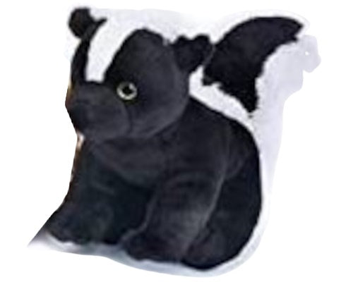 knuffelstinkdier junior 30 cm pluche zwart/wit