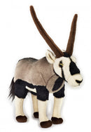 knuffelgemsbok junior 29 cm pluche grijs/zwart/wit