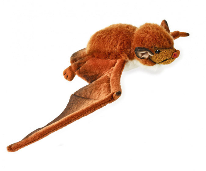 knuffelvleermuis junior 40 cm pluche rood