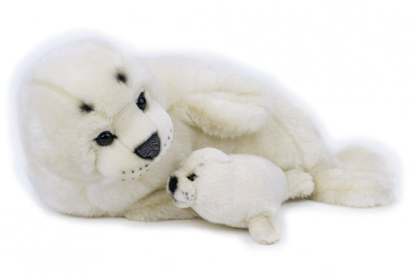 knuffelzeehond junior 42 cm pluche wit