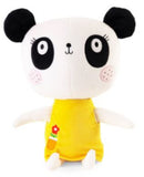 knuffelpanda junior 45 cm pluche wit/geel/zwart