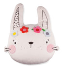 kussen junior 35 cm polyester wit/groen