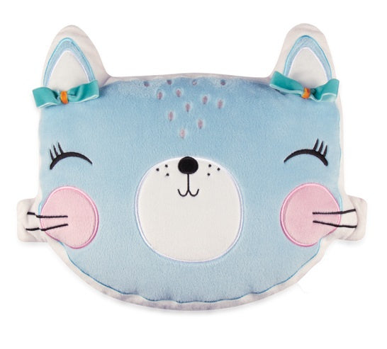 kussen junior 35 cm polyester wit/roze