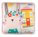kussen junior 35 x 35 cm polyester wit/groen