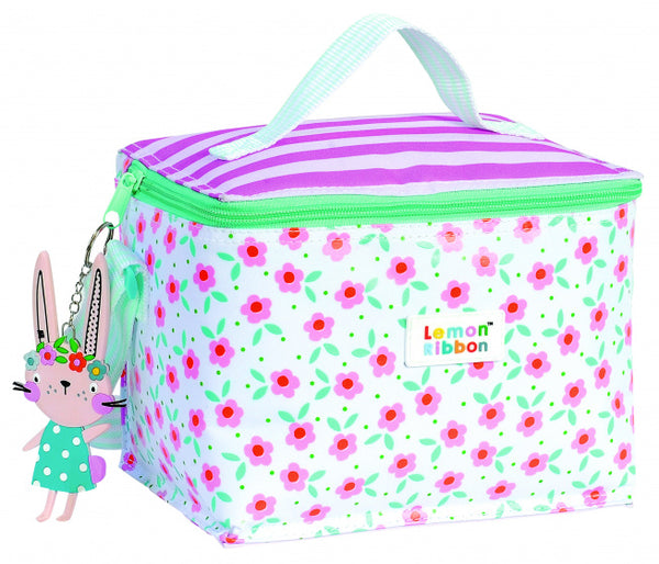 lunchbox junior 5 liter 23 cm polyester roze/groen
