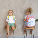 rugzak junior 9 liter 28 x 34 cm polyester roze/blauw